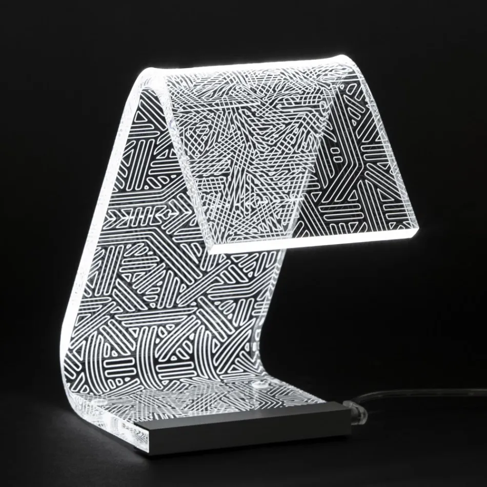 LED Standing Lamp Acrylic Crystal Laser Decoration - Possett Viadurini