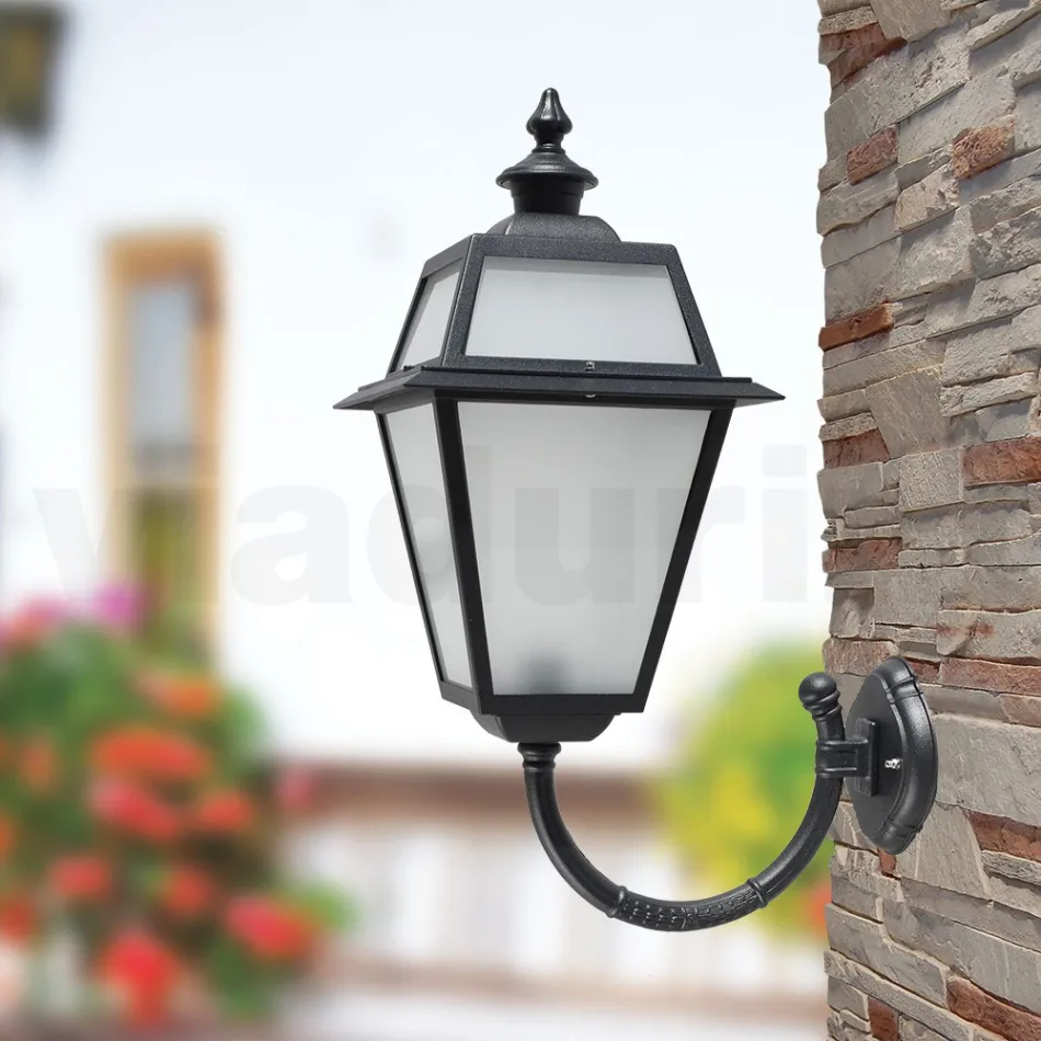 Outdoor Wall Lamp in Aluminum and Glass Made in Italy - Vivian Viadurini