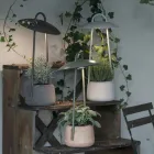 Outdoor Lamp with Planter in Clay, Aluminum and Brass - Cappello Viadurini