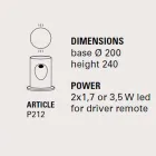 Outdoor floor lamp, with 2 lights, U-Boat - Toscot Viadurini