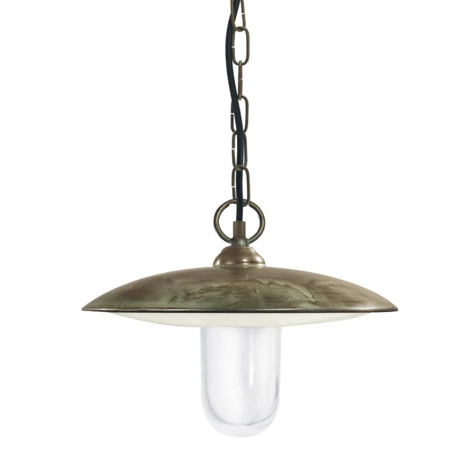 Outdoor Lamp in Brass, Glass and IP44 Made in Italy - Drago Viadurini