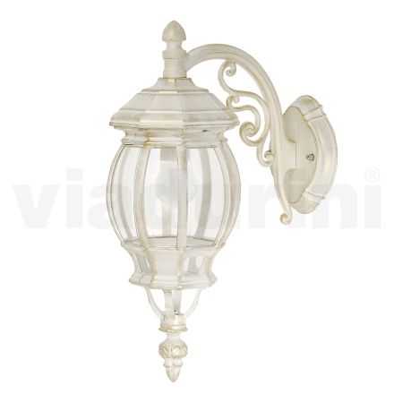Vintage Style Outdoor Lamp in White Aluminum Made in Italy - Dodo Viadurini