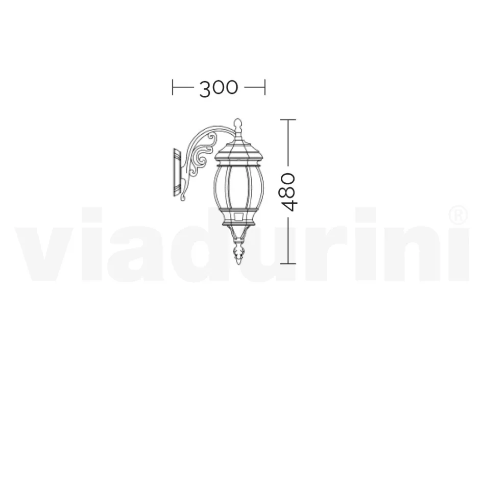 Vintage Style Outdoor Lamp in White Aluminum Made in Italy - Dodo Viadurini