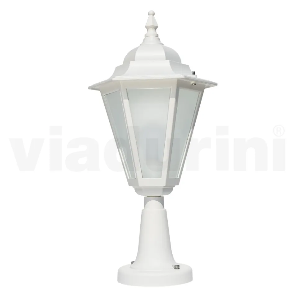 Vintage Outdoor Lamp in White Aluminum Made in Italy - Terella Viadurini