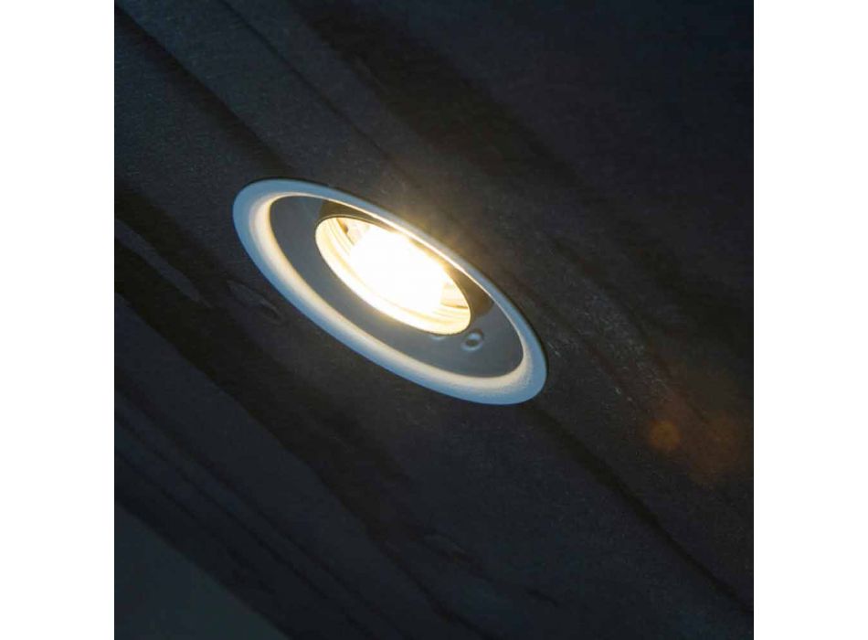 Aluminum Recessed Lamp with Decorative Glass Made in Italy - Ampolla
