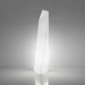 Modern white prism-shaped floor lamp Slide Manhattan, made in Italy