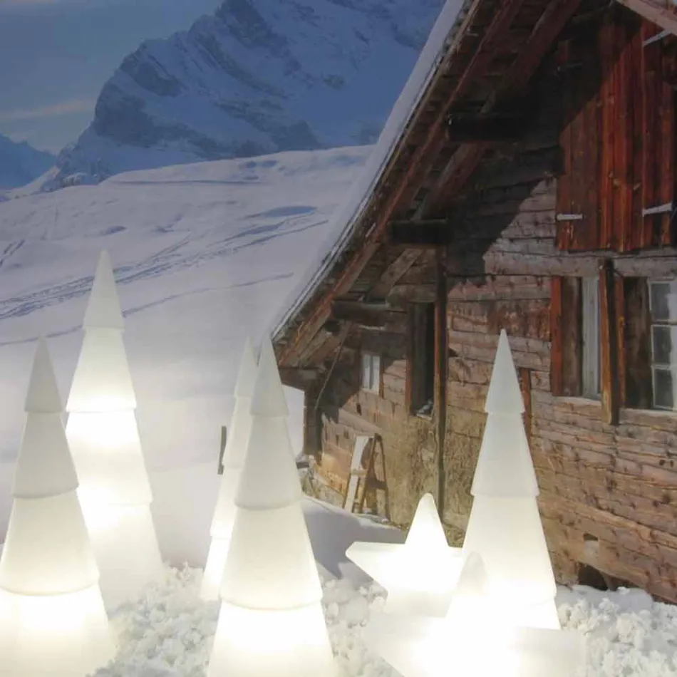 Indoor or Outdoor Lamp in White, Red or Green Plastic - Alberostar Viadurini