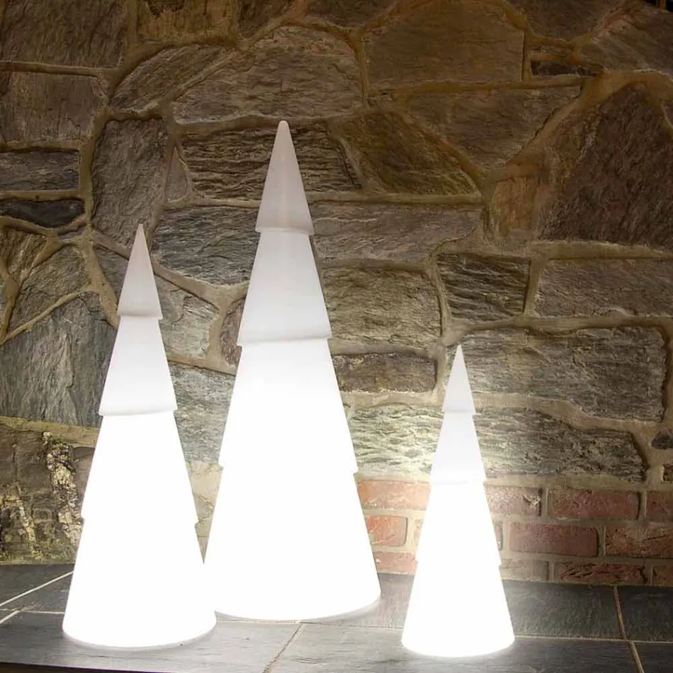 Indoor or Outdoor Lamp in White, Red or Green Plastic - Alberostar Viadurini