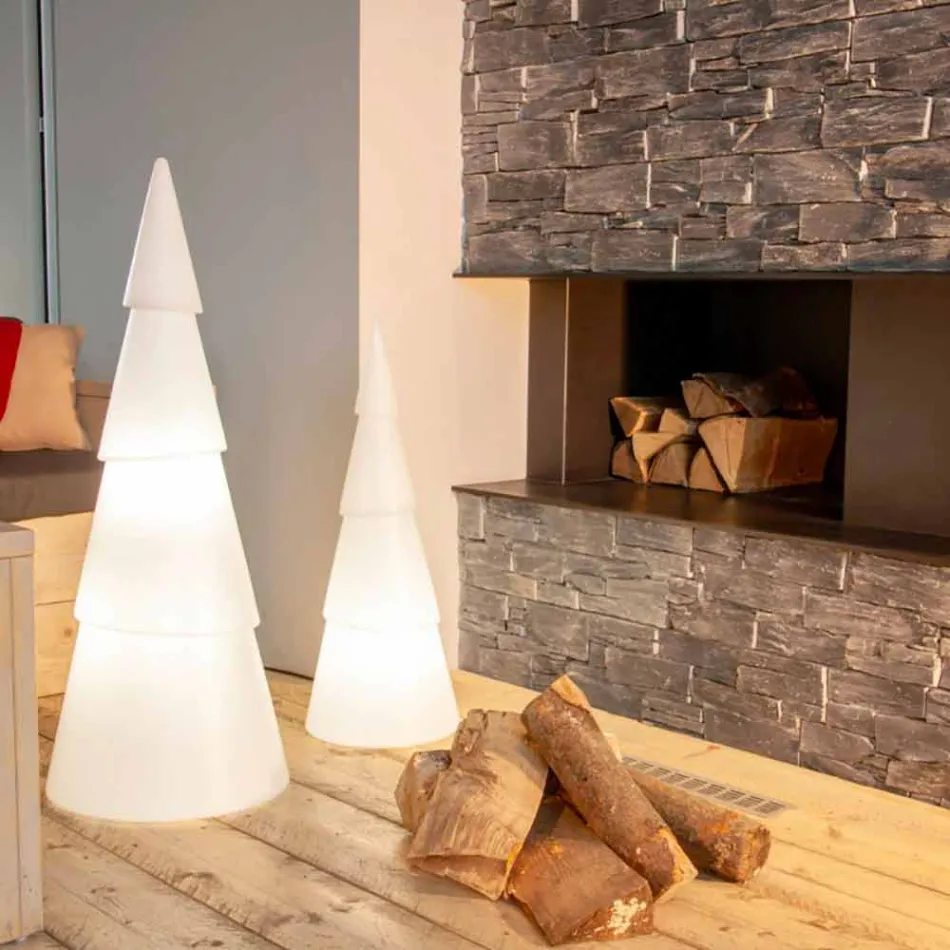 Indoor or Outdoor Lamp in White, Red or Green Plastic - Alberostar Viadurini