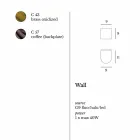 Modern wall lamp in brass and steel Ø11xh.11xsp.12 cm Bernadet Viadurini