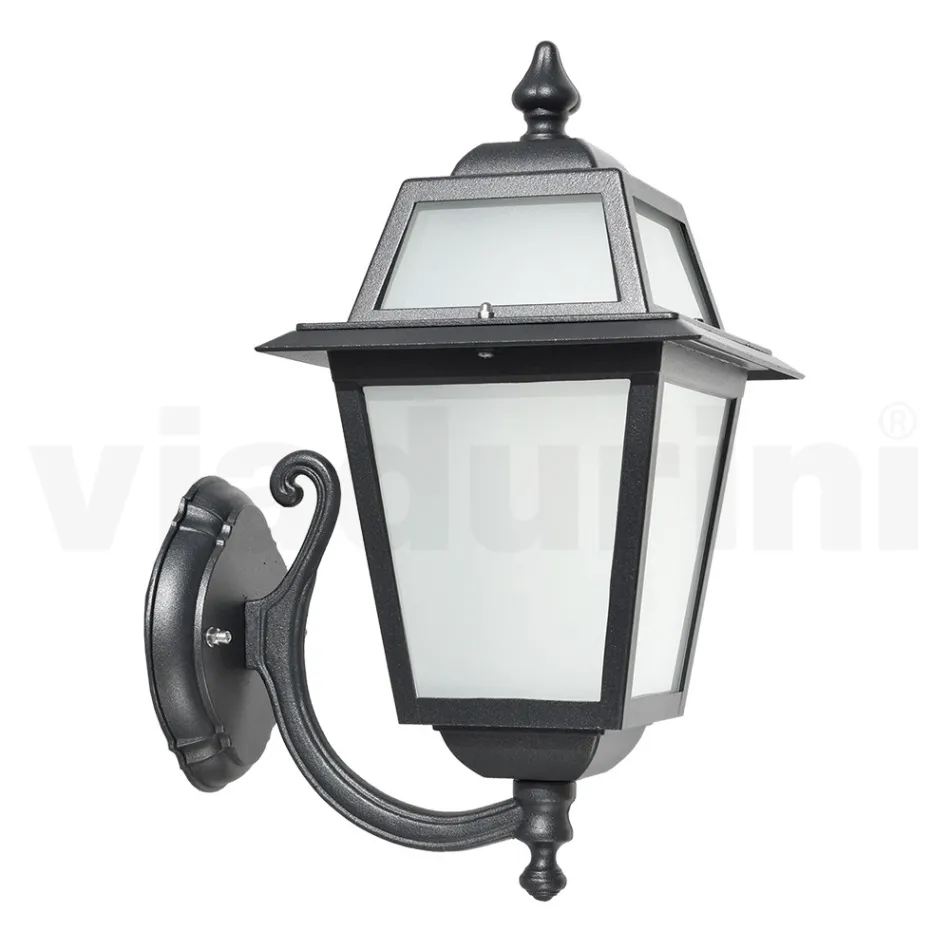 Outdoor Wall Lamp in Die-Cast Aluminum and Glass Made in Italy - Elric Viadurini