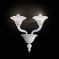 Wall Lamp with 2 Lights in Handcrafted Venice Glass - Ismail