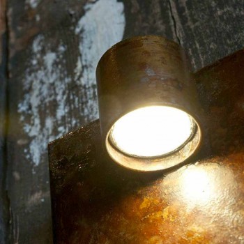 Artisan Wall Lamp in Iron Corten Finish Made in Italy - Cialda