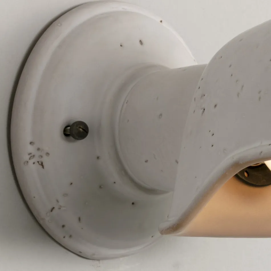 Handcrafted Wall Lamp in Tuscan Majolica Made in Italy - Toscot Bistrò Viadurini