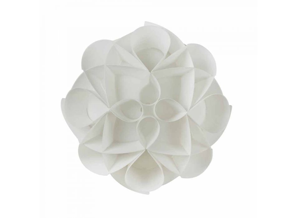 Modern design pearl white wall lamp, diameter 28 cm, Lena Viadurini