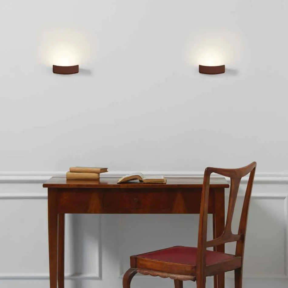 Modern design wall lamp in steel Ø13xh.3,5xsp.10 cm Osea Viadurini