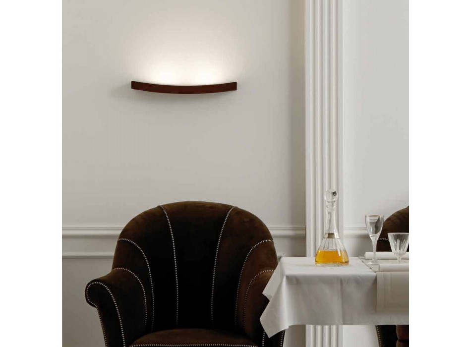 Modern design wall lamp in steel Ø50xh.3,5xsp.10 cm Eldora Viadurini