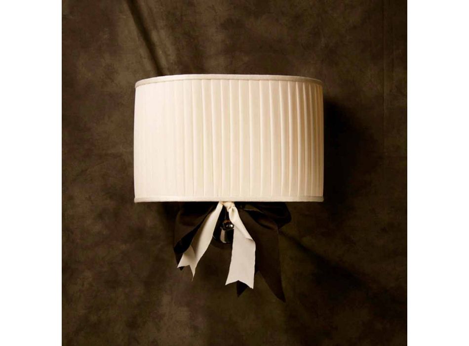 Chanel vintage design wall lamp in ivory silk Viadurini