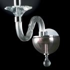 Design glass wall lamp Ivy glass, made in Italy Viadurini