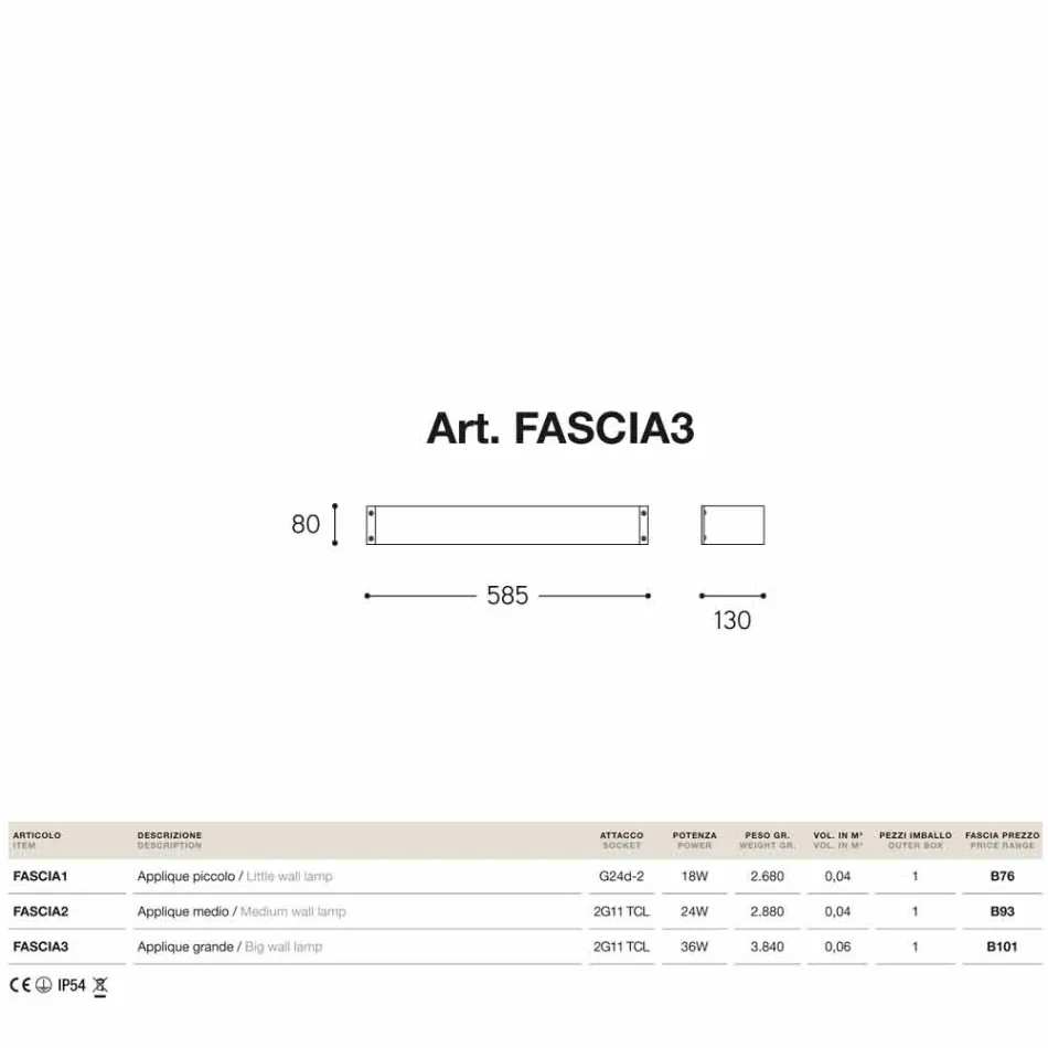 Wall lamp Fashion copper and white methacrylate Viadurini