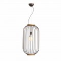 Suspension lamp in steel diameter 35xH70xL.catalog cm Bibiana