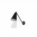 Metal Wall Lamp with Details in Gold Finish Made in Italy - Zaira