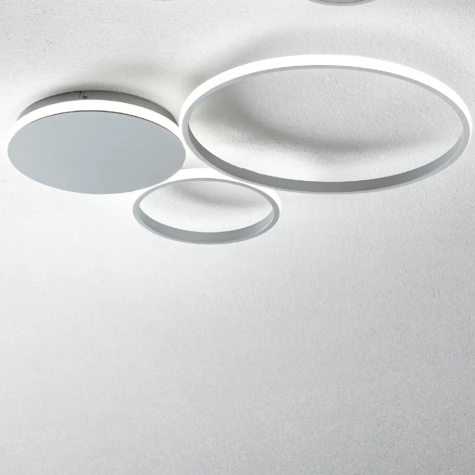 Wall Lamp in Painted Metal with LED Modern Design - Punto Viadurini