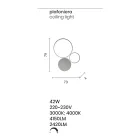 Wall Lamp in Painted Metal with LED Modern Design - Punto Viadurini