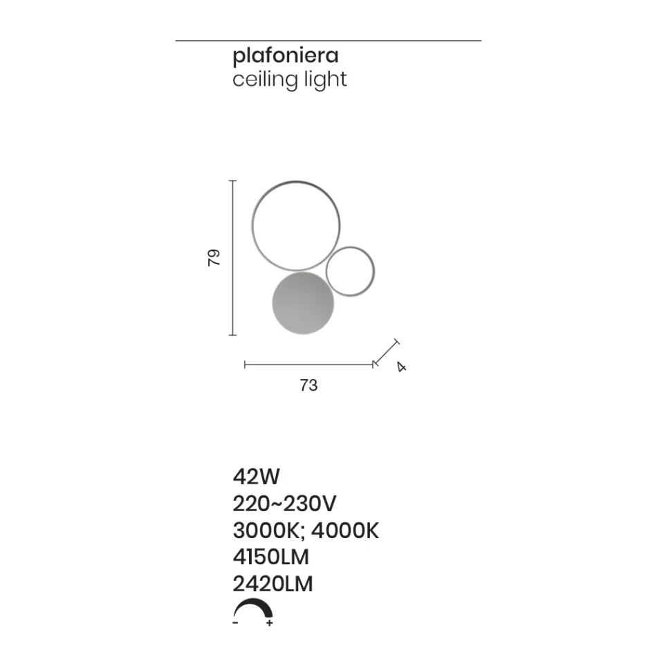 Wall Lamp in Painted Metal with LED Modern Design - Punto Viadurini