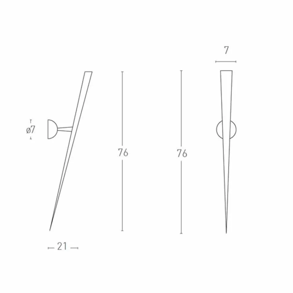 Wall Lamp in Painted Metal with Integrated LED Made in Italy - Throne Viadurini