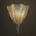 Amber-colored Venice Glass Wall Lamp Made in Italy - Fabiana