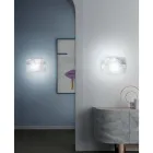 Hand Blown Mother of Pearl Glass Wall Lamp in Venice - Chrystal Viadurini