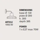 Modern wall lamp in Tuscan majolica and brass, Rossi Toscot Viadurini