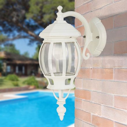 Outdoor Wall Lamp in White Aluminum Made in Italy - Dodo Viadurini