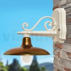 Outdoor Wall Lamp in Aluminum and Brass Made in Italy - Adela Viadurini