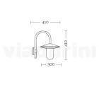 Outdoor Wall Lamp in Gray Aluminum Made in Italy - Belen Viadurini