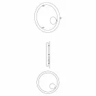 Modern Round Wall Lamp in Polyethylene Made in Italy - Slide Giotto Viadurini