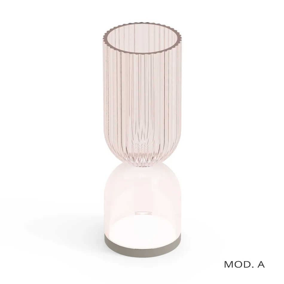 Table Lamp / Vase in Polymethylmethacrylate in 2 Colors - Lucis Viadurini