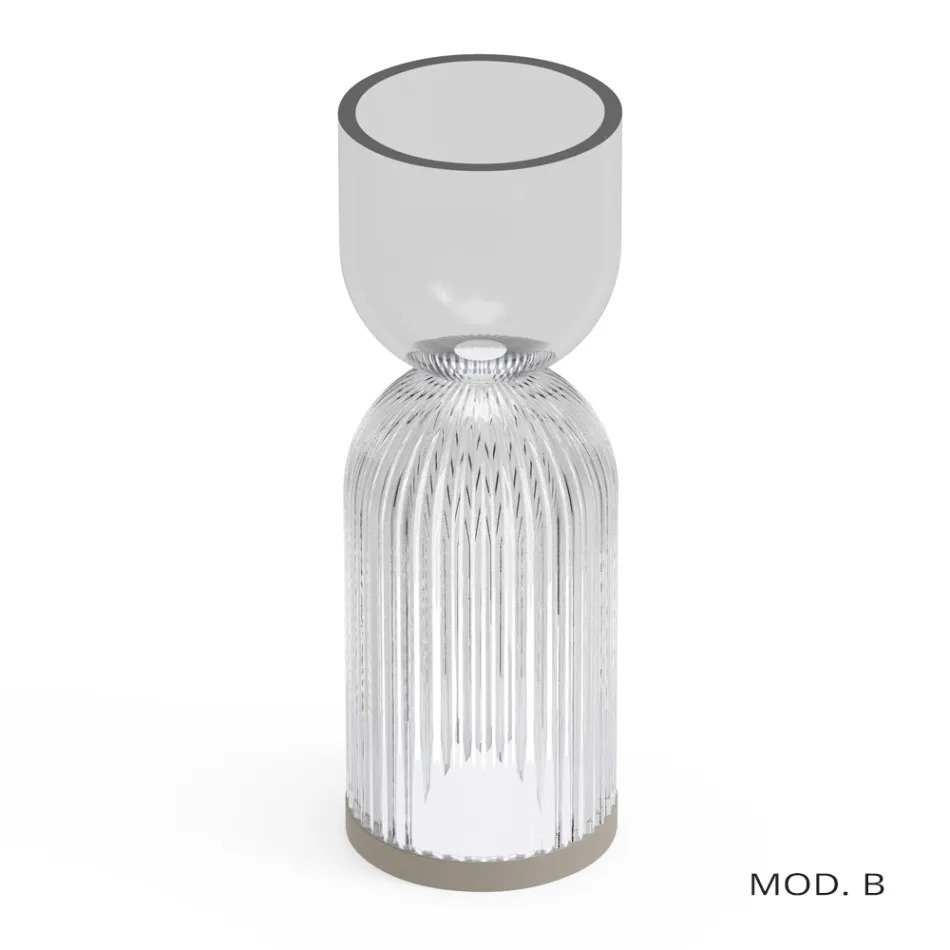 Table Lamp / Vase in Polymethylmethacrylate in 2 Colors - Lucis Viadurini
