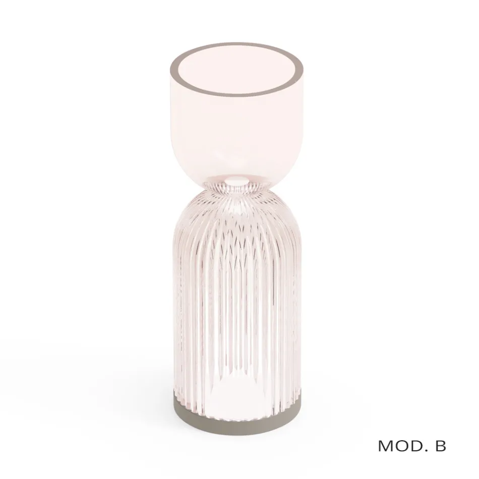 Table Lamp / Vase in Polymethylmethacrylate in 2 Colors - Lucis Viadurini