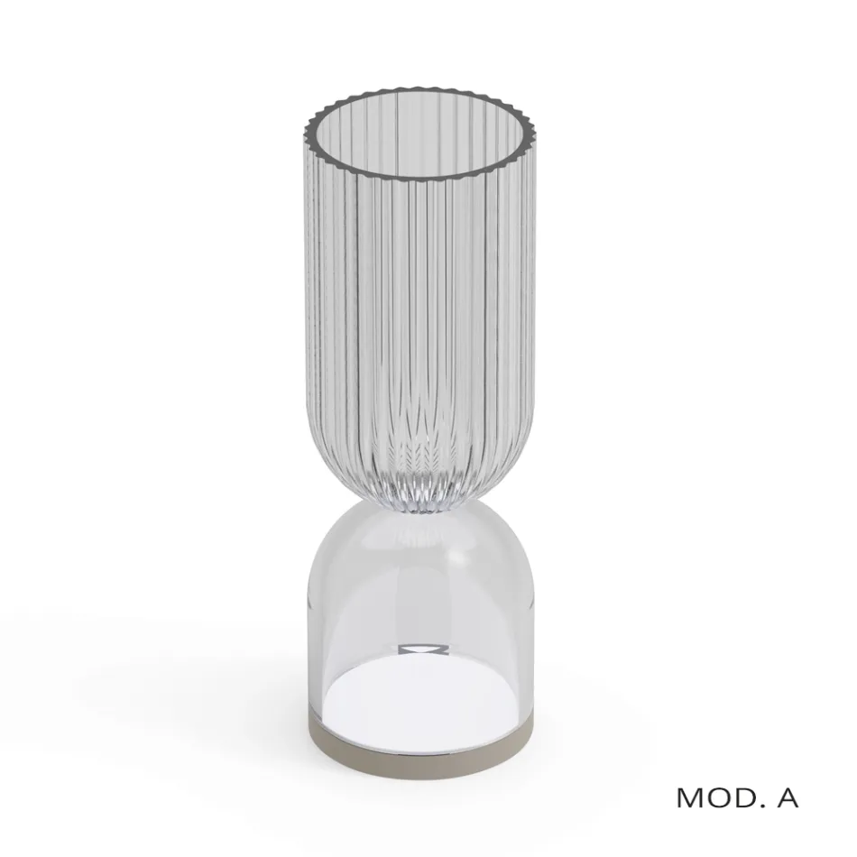 Table Lamp / Vase in Polymethylmethacrylate in 2 Colors - Lucis Viadurini
