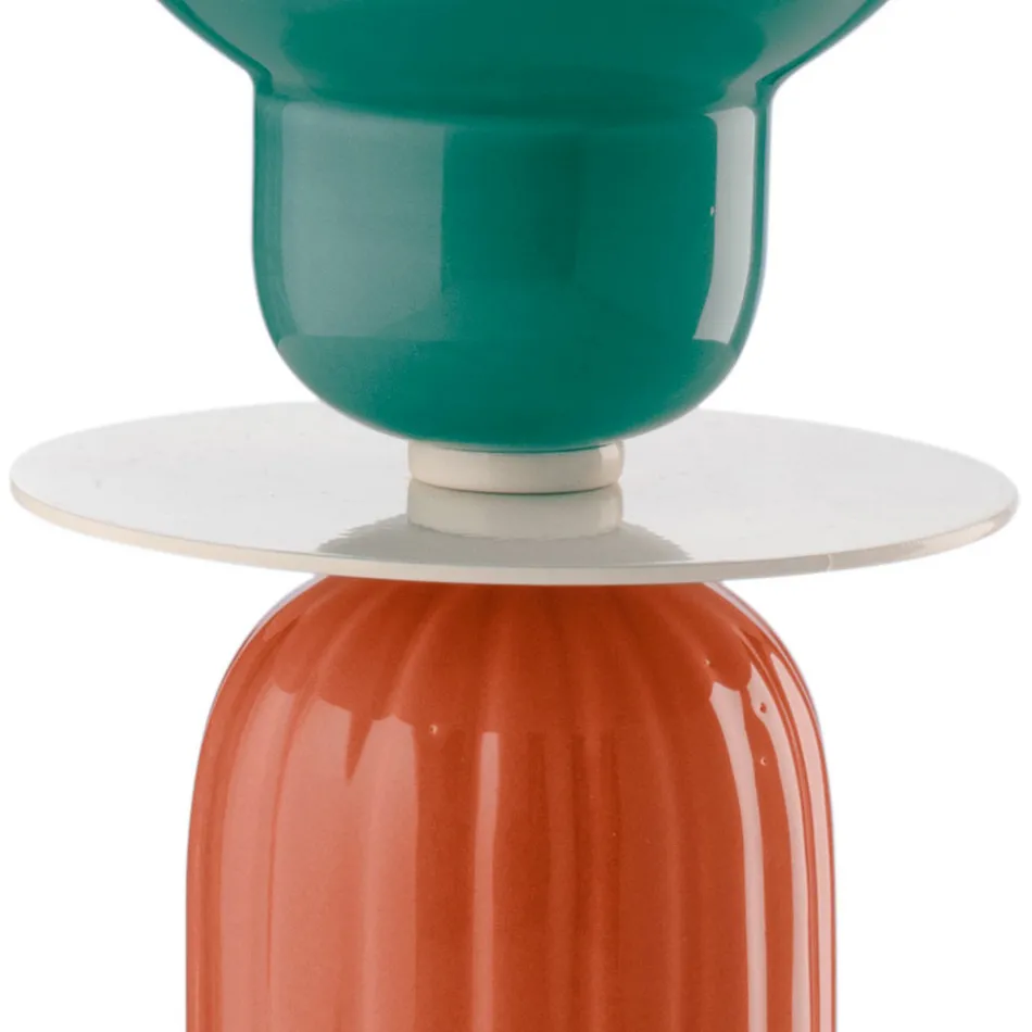 High Ceramic Table Lamp in 2 Colors Made in Italy - Berimbau Viadurini