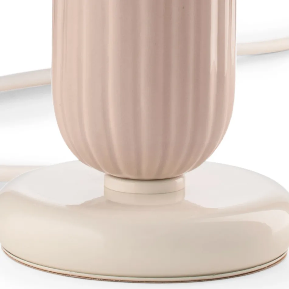 High Ceramic Table Lamp in 2 Colors Made in Italy - Berimbau Viadurini