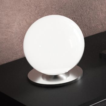 Artisan Table Lamp in Blown White Venetian Glass - Snow