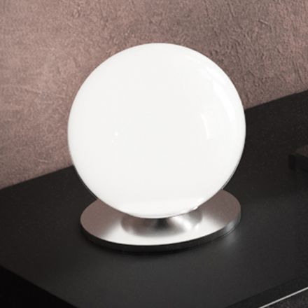 Artisan Table Lamp in Blown White Venetian Glass - Snow Viadurini