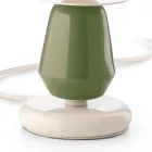 Low Ceramic Table Lamp in 2 Colors Made in Italy - Berimbau Viadurini