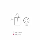 White or Red Luminous Candle Table Lamp Design by Slide - Fiammetta Viadurini