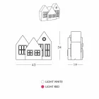 Table Lamp Casette Led White or Red Design Slide Made in Italy - Kolme Viadurini