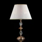 Classic glass table lamp in glass and glass Belle, made in Italy Viadurini
