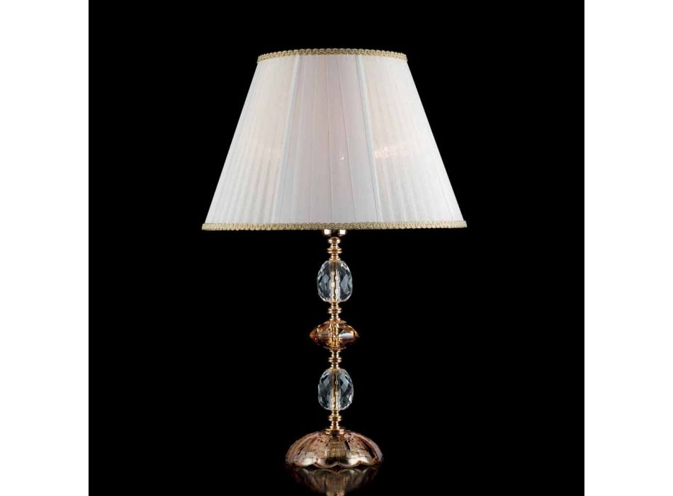 Classic glass table lamp in glass and glass Belle, made in Italy Viadurini